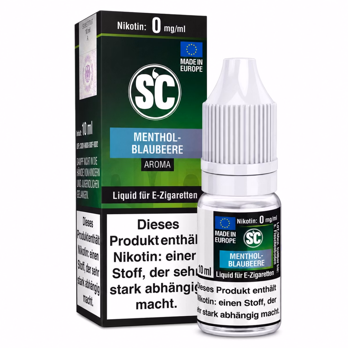 SC - Menthol-Blaubeere - Nikotin Liquid - 10ml - 0mg