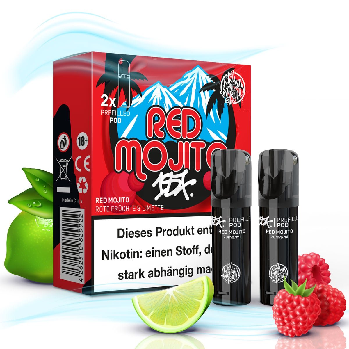 187 Straßenbande - Prefilled Pod - 2ml - 2er Pack - Red Mojito 187 Straßenbande - Prefilled Pod - 2ml - 2er Pack - Red Mojito