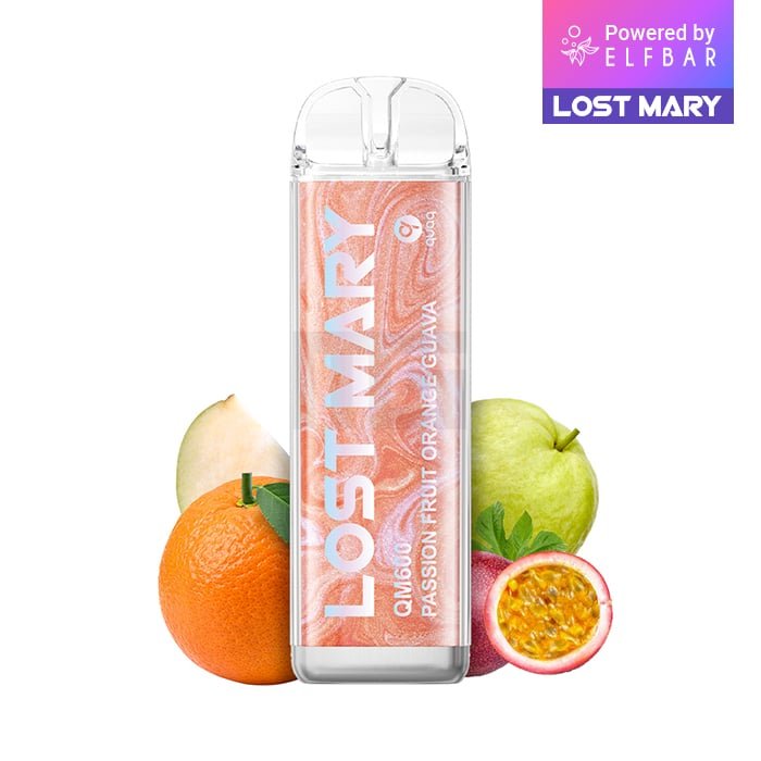 Lost Mary - QM600 - Einweg E-Zigarette - Passion Fruit Orange Guava | Nikotinsalz-Stärke : 20mg | Paketgröße : 1er Packung