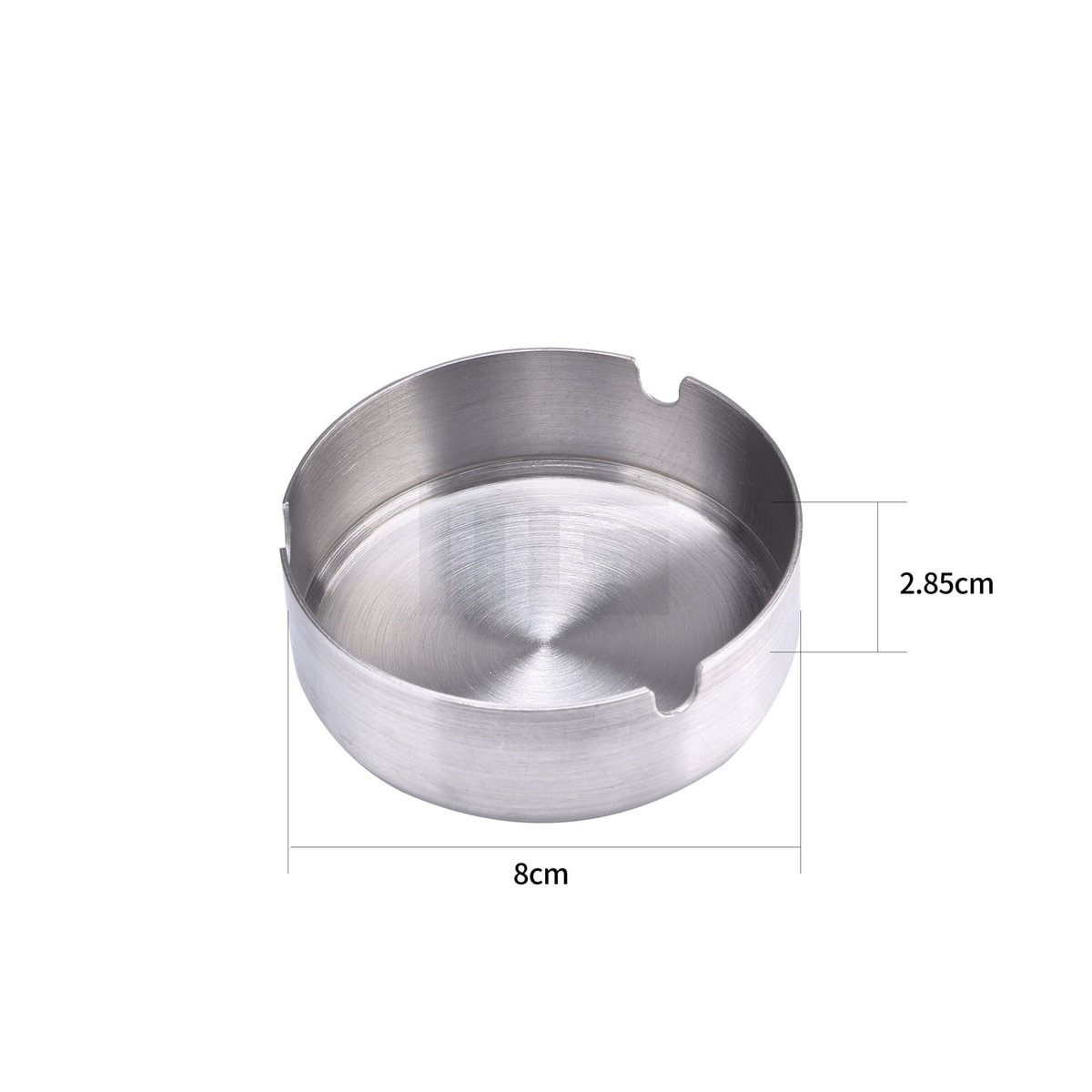 CHAMP HIGH – Edelstahl-Aschenbecher - Diam - Ø 8 cm