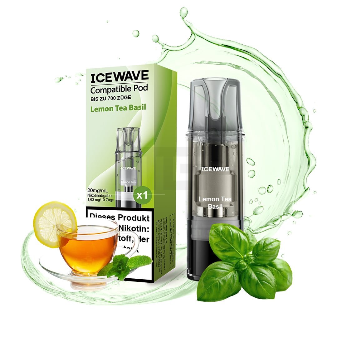 ICEWAVE - Prefilled Pod - 2ml - 3er Pack - Lemon Tea Basil
