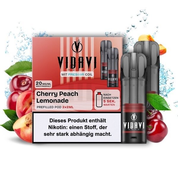 VIDAVI - Prefilled Pod - 2ml - 2er Pack - Cherry Peach Lemoande VIDAVI - Prefilled Pod - 2ml - 2er Pack - Cherry Peach Lemoande