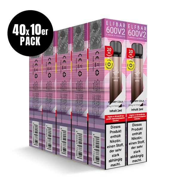 Elf Bar 600 V2 - Einweg E-Zigarette - Cherry Cola - 20mg