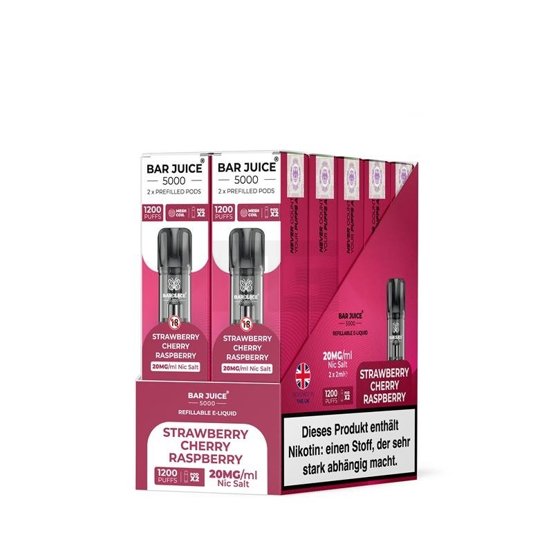 Bar Juice - Prefilled Pods - Strawberry Cherry Raspberry - 2ml - 20mg - 2er Paket