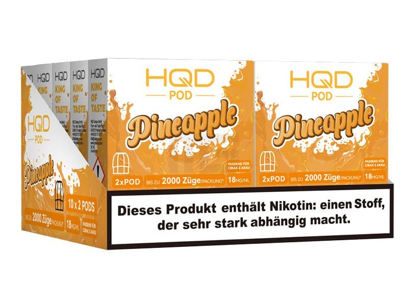 HQD - Cirak 2 - Prefilled Pods - Pineapple - 18mg - 2ml - 2er Pack