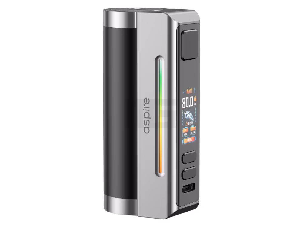 Aspire - Zelos M80 - Akkuträger - 2600 mAh - Schwarz Silber | Paketgröße : 1er Packung
