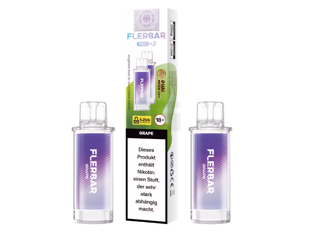 Flerbar - Prefilled Pod - 2ml - 2er Pack - Grape Flerbar - Prefilled Pod - 2ml - 2er Pack - Grape