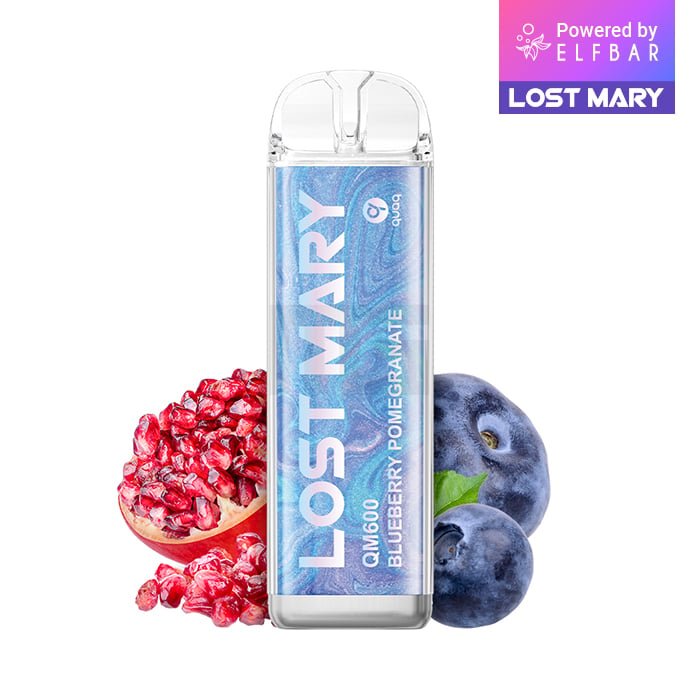 Lost Mary - QM600 - Einweg E-Zigarette - Blueberry Pomegranate | Nikotinsalz-Stärke : 20mg | Paketgröße : 1er Packung
