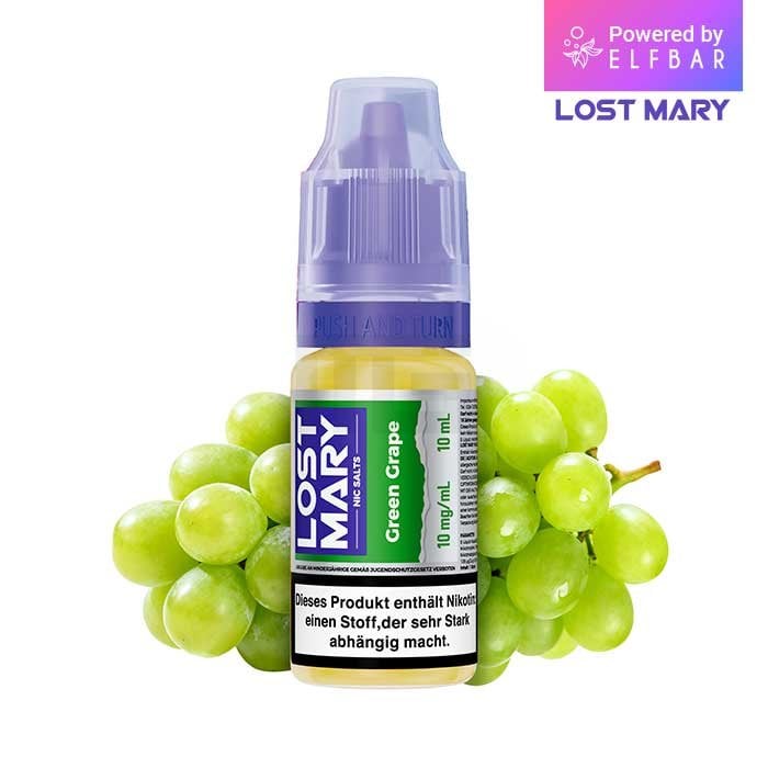 Lost Mary Nikotinsalz-Liquid - Green Grape | Nikotinsalz-Stärke : 10mg