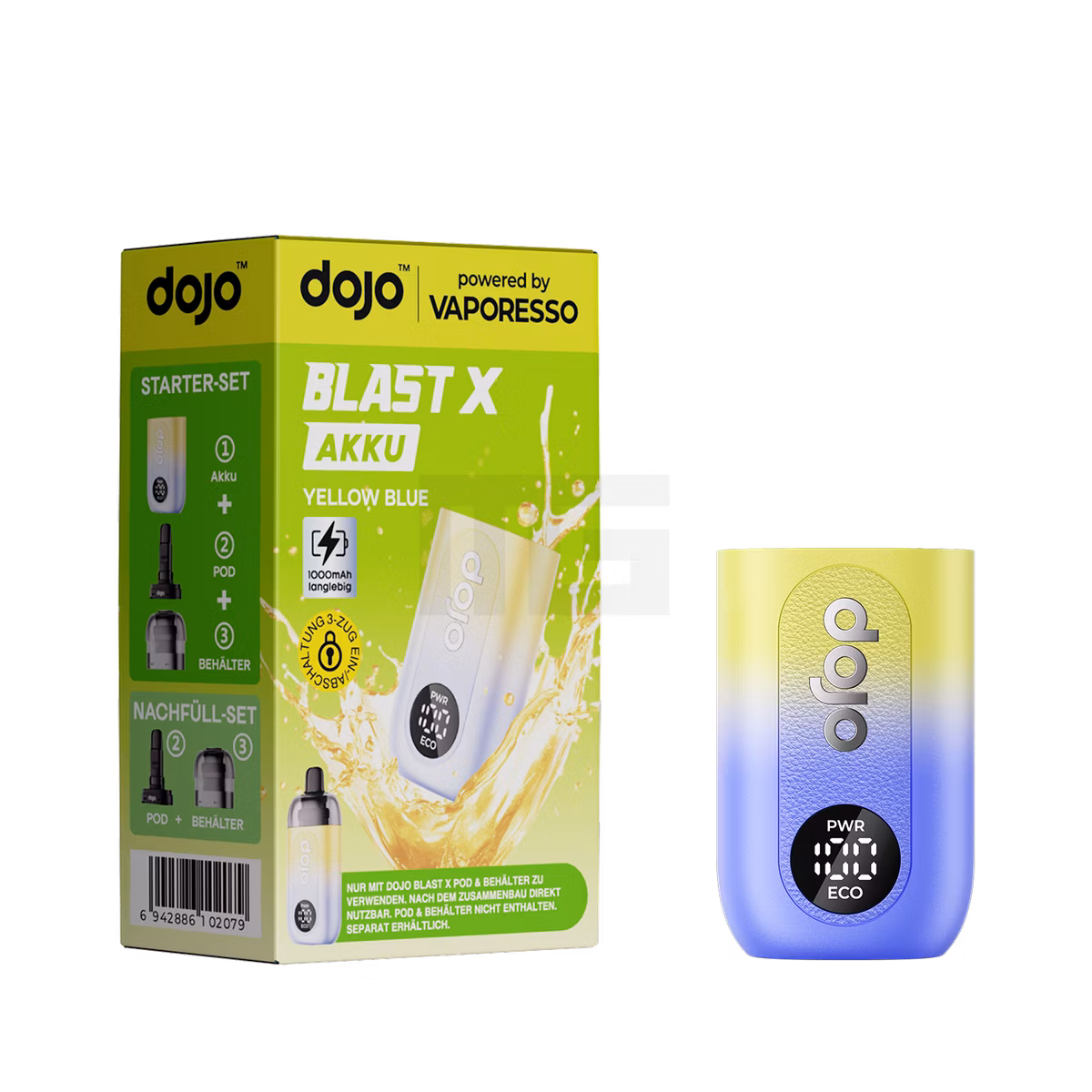 Vaporesso - Dojo Blast X - Basisgerät - Yellow Blue (Limited Edition) Vaporesso - Dojo Blast X - Basisgerät - Yellow Blue (Limited Edition)
