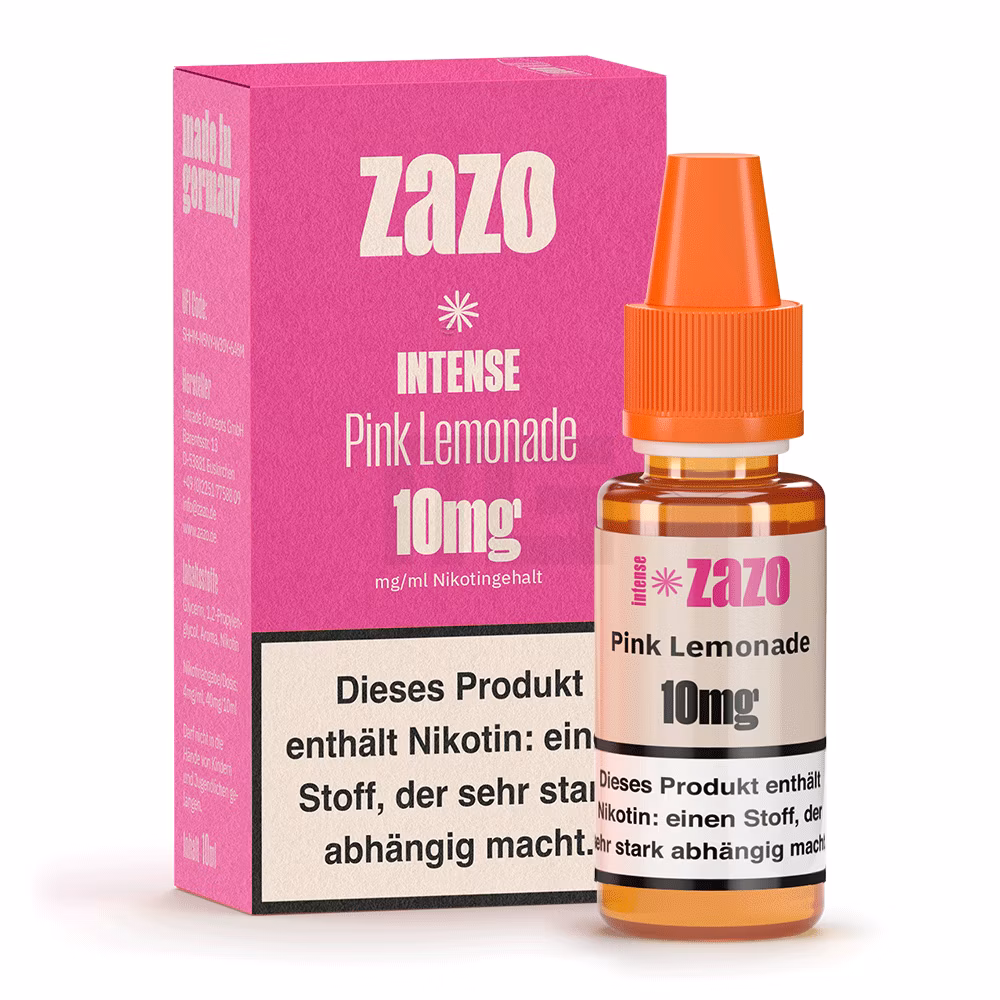 Zazo Intense - Nikotionsalz-Liquid - 10ml - Pink Lemonade | Nikotinsalz-Stärke : 10mg | Paketgröße : 1er Packung