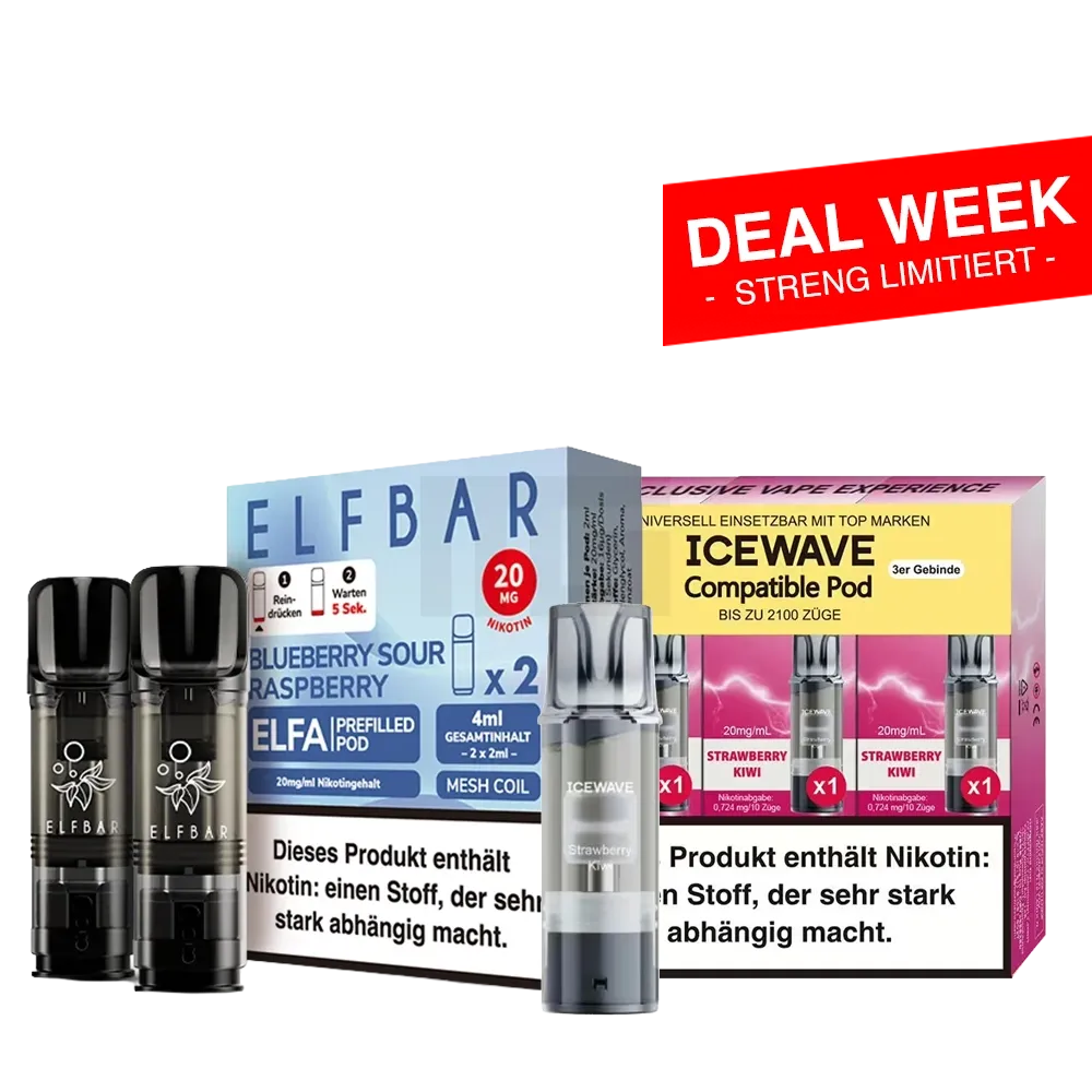 ELFBAR ELFA Prefilled Pods + Icewave Prefilled Pods Starter Kit ELFBAR ELFA Prefilled Pods + Icewave Prefilled Pods Starter Kit