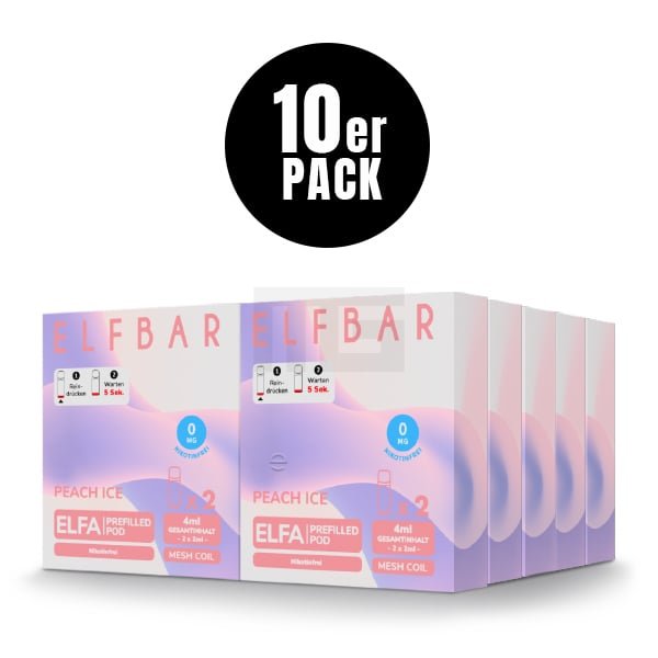 Elfbar - ELFA - Prefilled Pod - 2ml - 2er Pack - Nikotinfrei - Peach Ice