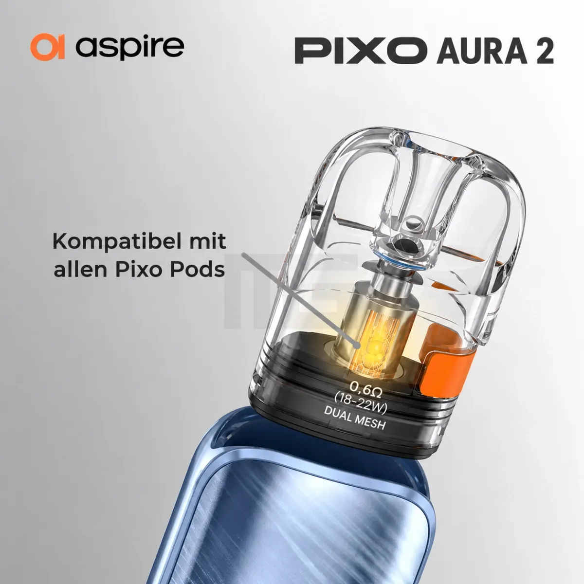 Aspire - Pixo Aura 2 - Lunar Silver - Pod Kit