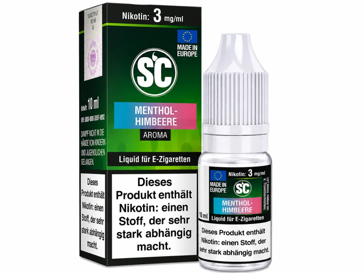 SC - Menthol-Himbeere- Nikotin Liquid - 10ml - 3mg