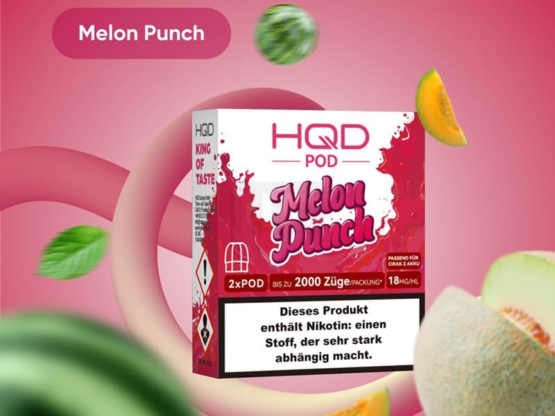 HQD - Cirak 2 - Prefilled Pods - Melon Punch - 18mg - 2ml - 2er Pack