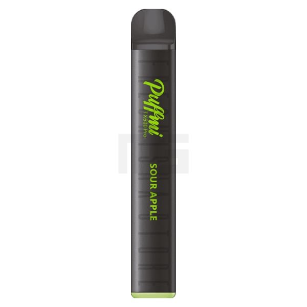 puffmi-tx600-pro-sour-apple-einweg-vape PUFFMI - TX600 Pro - Sour Apple, Flasche