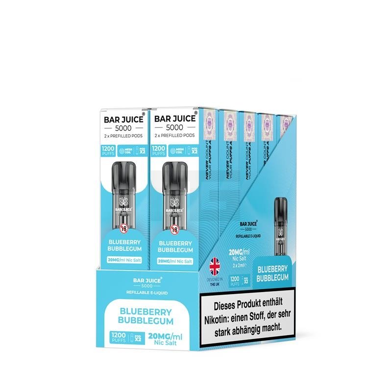 Bar Juice - Prefilled Pods - Blueberry Bubblegum - 2ml - 20mg - 2er Paket