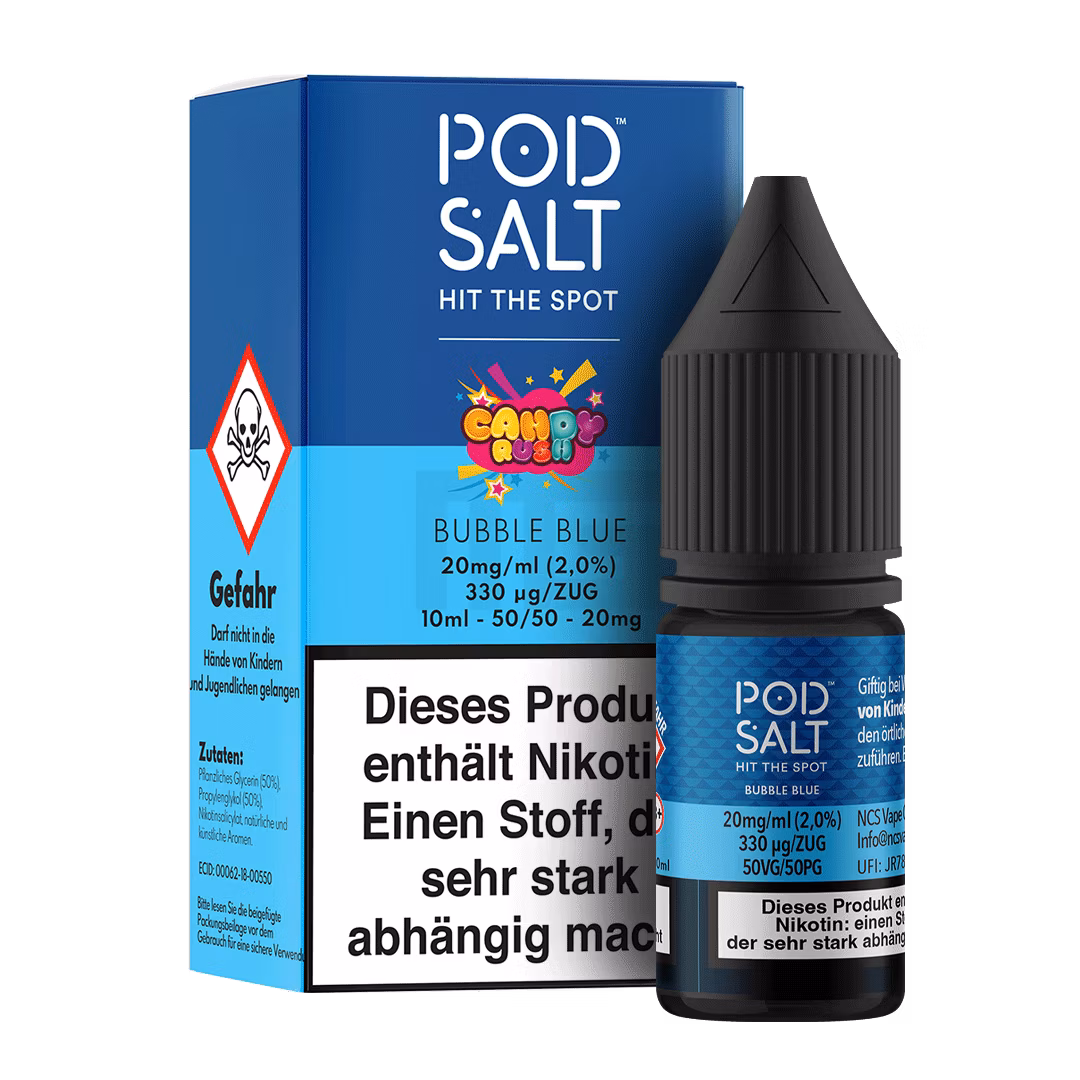 Pod Salt - Fusion - Bubble Blue - Nikotinsalz-Liquid - 10ml - 20mg