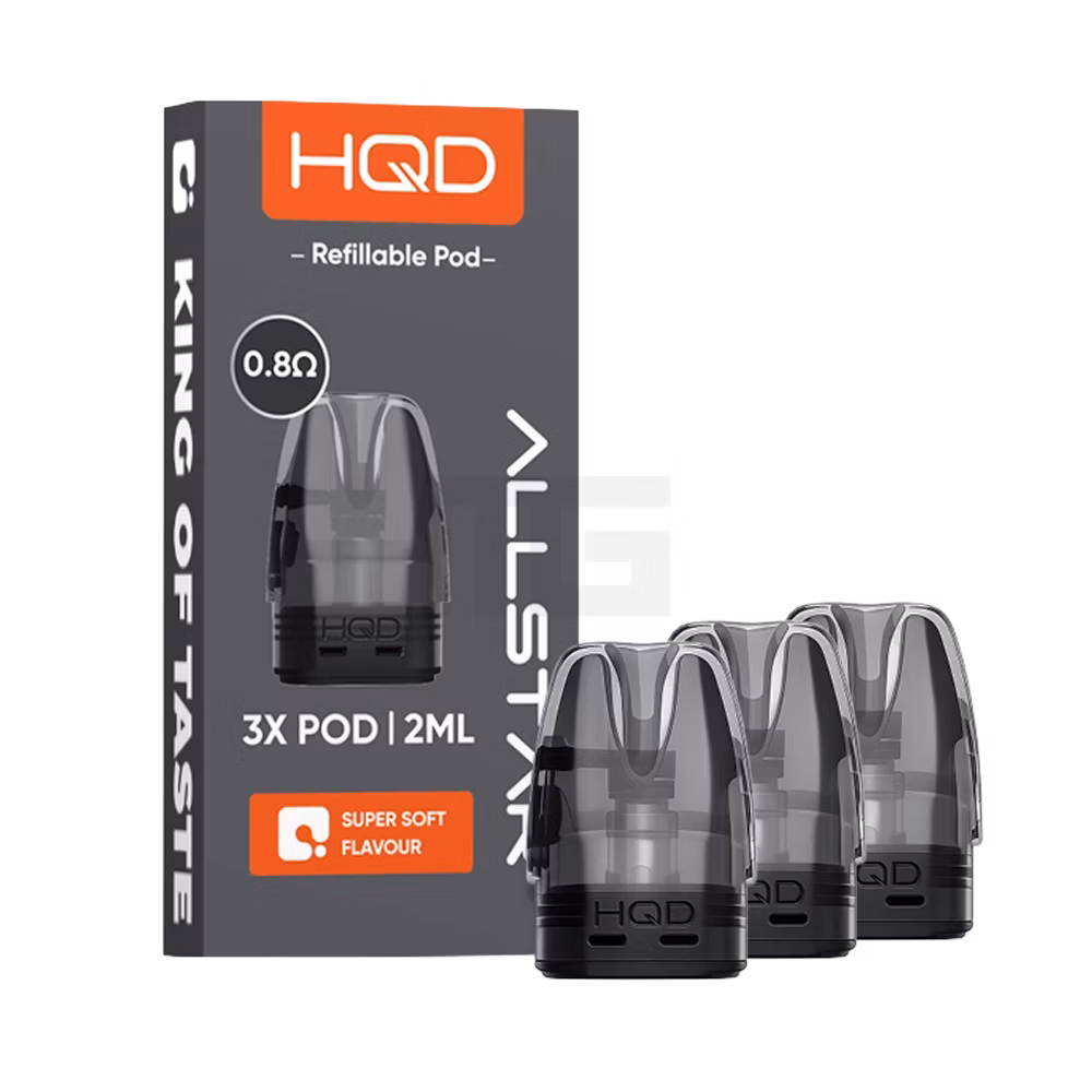 HQD - Allstar - Pod Tank Verdampfer - 0.8 Ohm - 3er Paket - Side-Fill HQD - Allstar - Pod Tank Verdampfer - 0.8 Ohm - 3er Paket - Side-Fill