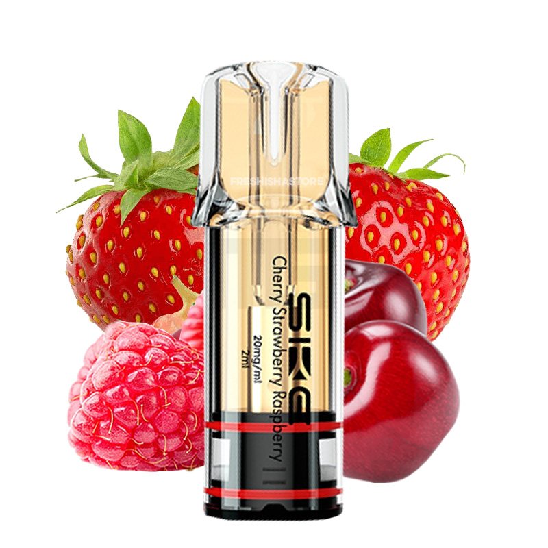 SKE - Crystal Plus - Prefilled Pod - Cherry Straw/Raspberry 2ml - 20mg - 2er Paket
