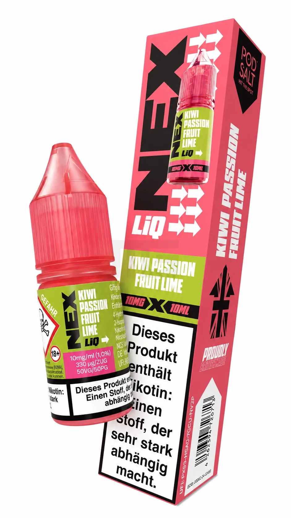 NexLiq - Kiwi Passionfruit Lime - Nikotinsalz-Liquid - 10ml - 10mg