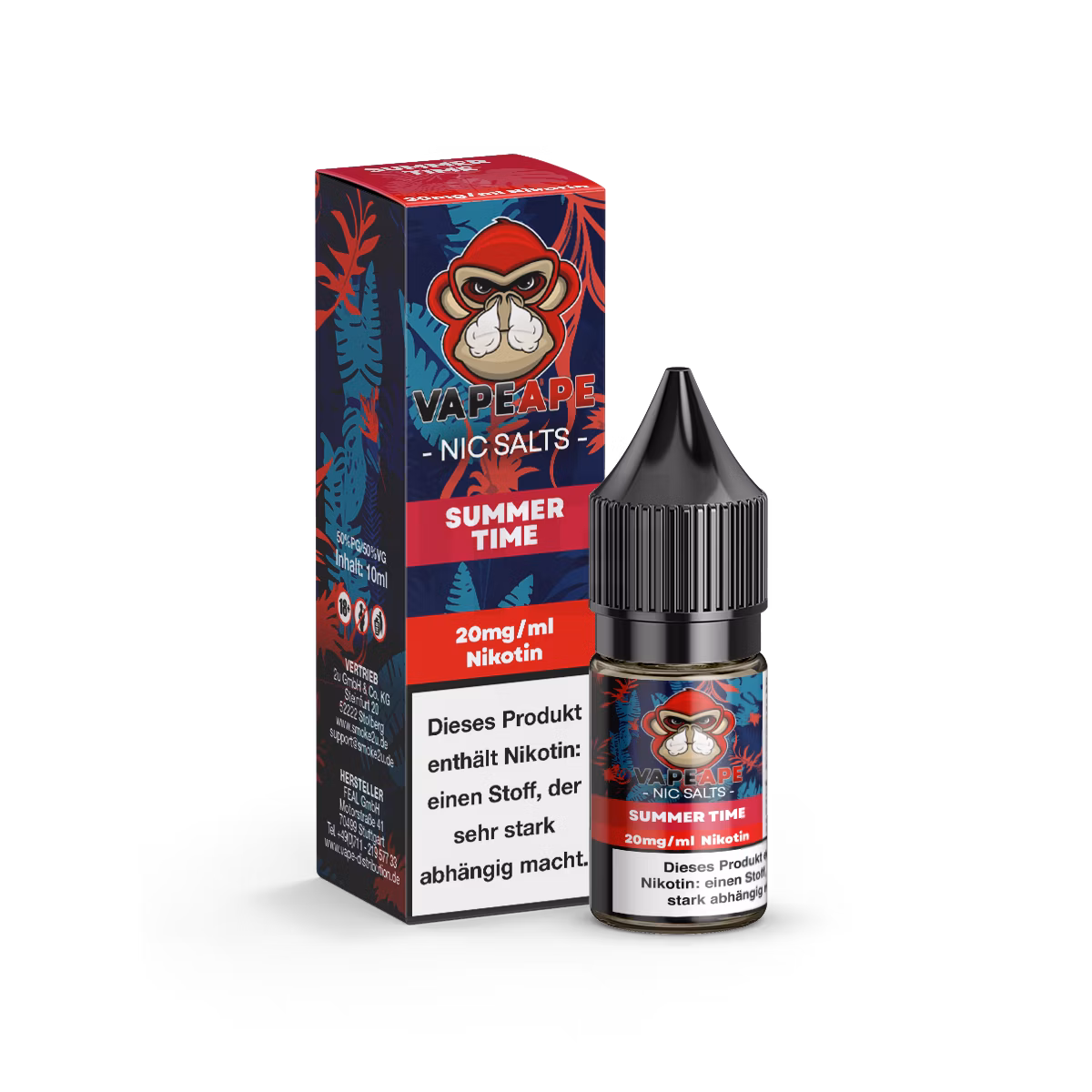 VapeApe - Nikotinsalz-Liquid - 10ml - Summer Time | Nikotinsalz-Stärke : 20mg VapeApe - Nikotinsalz-Liquid - 10ml - Summer Time | Nikotinsalz-Stärke : 20mg