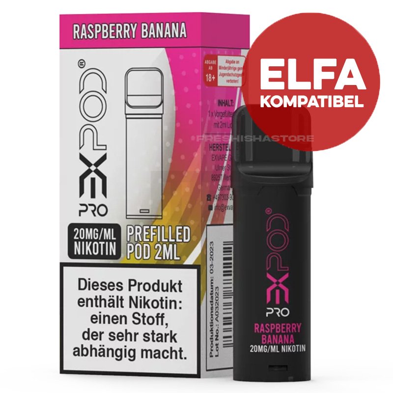 Expod Pro - Prefilled Pod - Basic Series - Raspberry Banana - 20mg