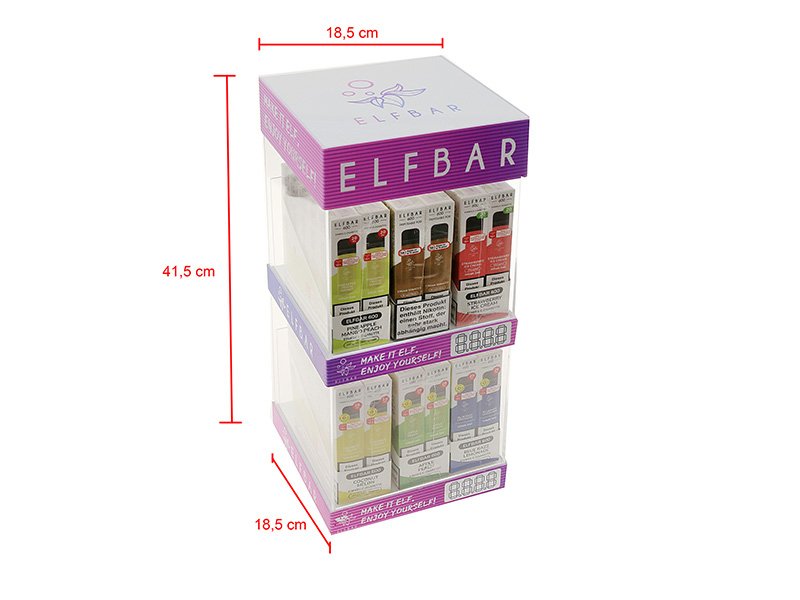aktion-elfbar-600-mit-nikotin-150-e-shishas-inkl-acryl-verkaufsdisplay-3 Elfbar - 600 - Acyl Display - Transparent