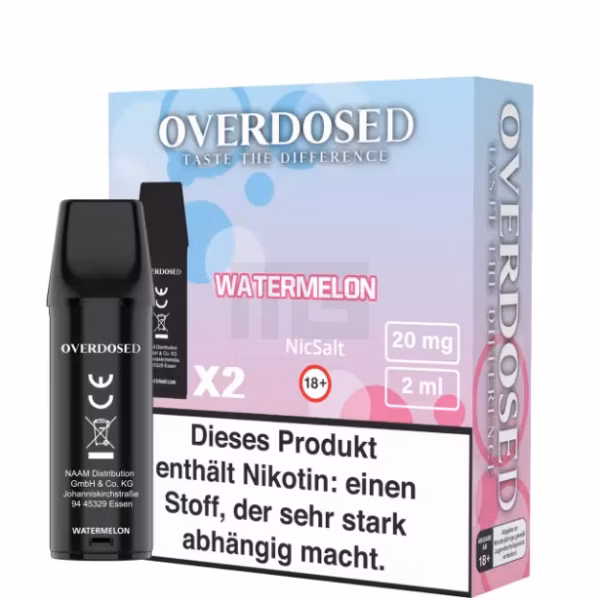 overdosed-prefilled-pod-watermelon-2ml-2er-pack Overdosed - Prefilled Pod - Watermelon - 2ml - 2er Pack