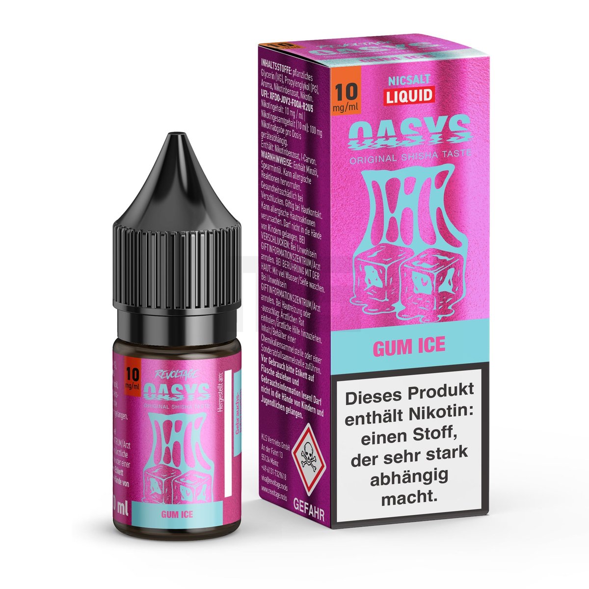 Oasys - Nikotinsalz Liquids - 10ml - Gum Ice - 10mg