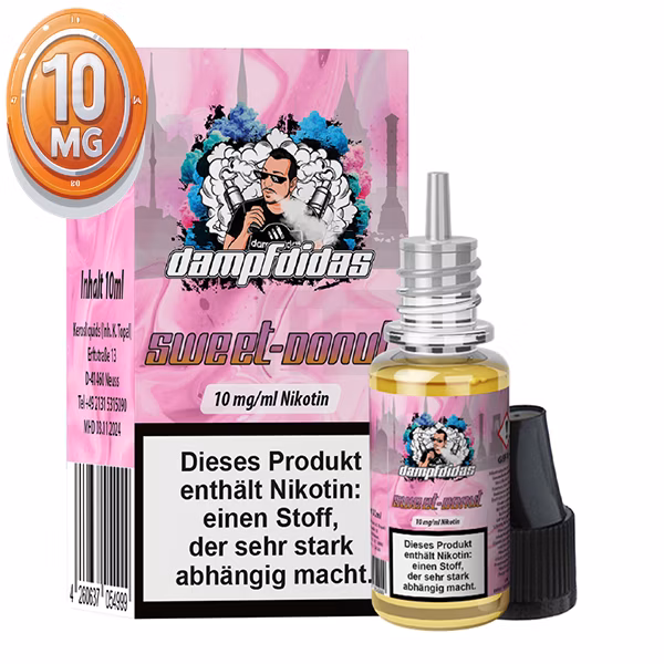 dampfdidas-sweet-donut-nic-salt-liquid-10mg-package Dampfdidas Sweet Donut Nikotinsalz Liquid 10ml 10mg
