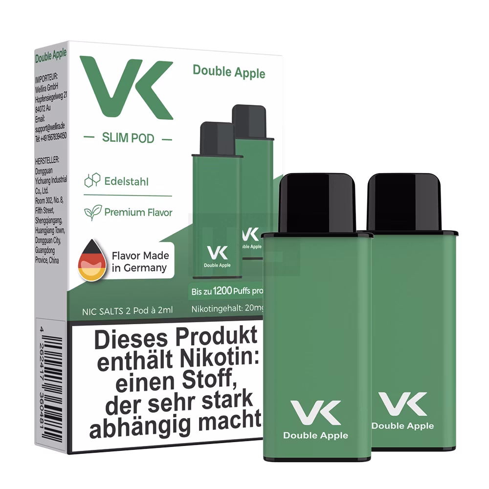 VK - Slim Air - Prefilled Pods - Double Apple - 20mg - 2ml VK - Slim Air - Prefilled Pods - Double Apple - 20mg - 2ml