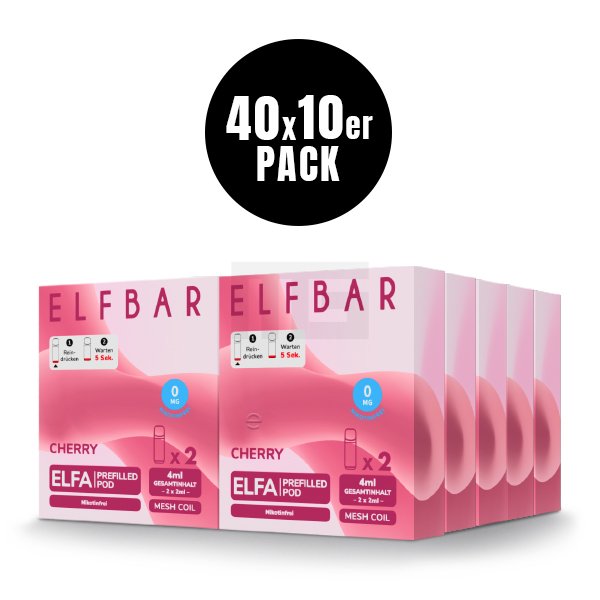 Elfbar - ELFA - Prefilled Pod - 2ml - 2er Pack - Nikotinfrei - Cherry