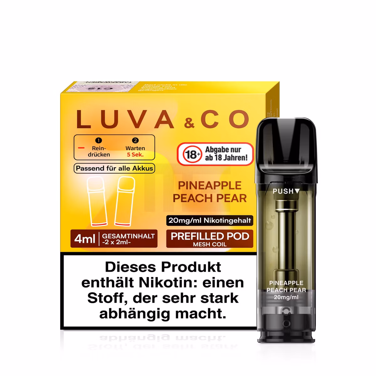 Luva - Prefilled Pod - 20mg - 2er Pack - Pineapple Peach Pear Luva - Prefilled Pod - 20mg - 2er Pack - Pineapple Peach Pear