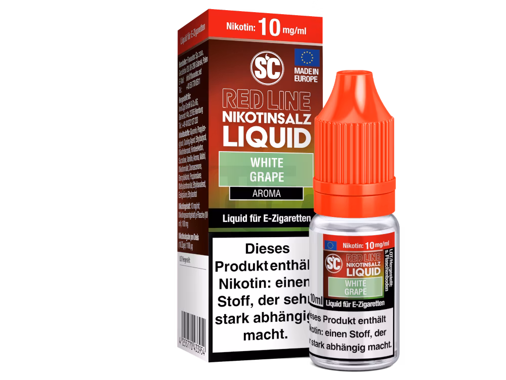 SC Red Line - Nikotinsalzliquid - 10ml - 10mg - White Grape SC Red Line - Nikotinsalzliquid - 10ml - 10mg - White Grape