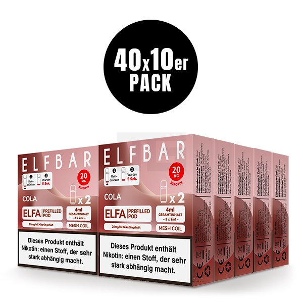 Elfbar - ELFA - Prefilled Pod - 2ml - 2er Pack - Cola Elfbar - ELFA - Prefilled Pod - 2ml - 2er Pack - Cola