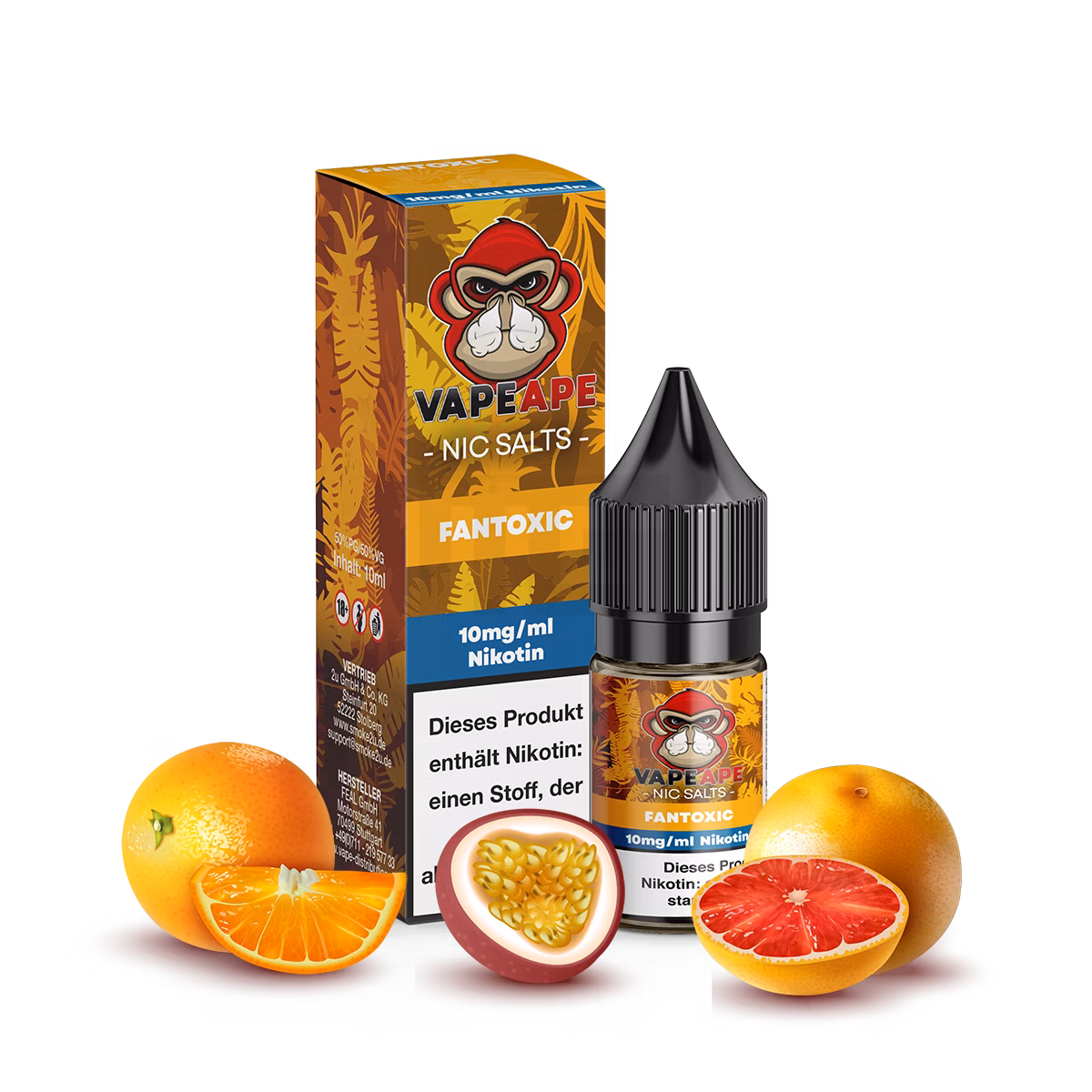 VapeApe - Nikotinsalz-Liquid - 10ml - Fantoxic | Nikotinsalz-Stärke : 10mg VapeApe - Nikotinsalz-Liquid - 10ml - Fantoxic | Nikotinsalz-Stärke : 10mg