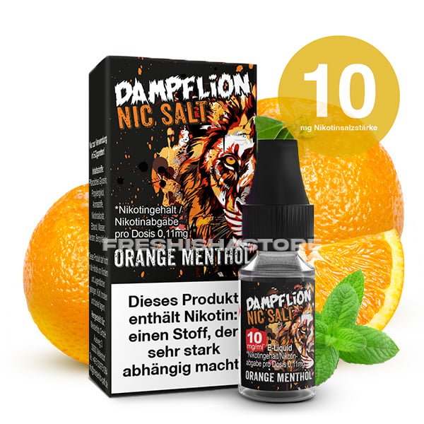 dampflion-intense-orange-menthol-10ml-10mg-1 Dampflion - Intense - Orange Menthol - Nikotinsalz Liquid - 10ml - 10mg