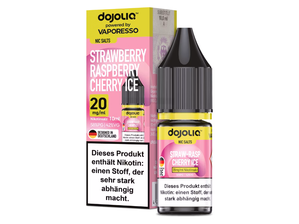 Vaporesso - Dojo - Nikotinsalz-Liquid - 10ml - Strawberry Raspberry Cherry Ice - 20mg