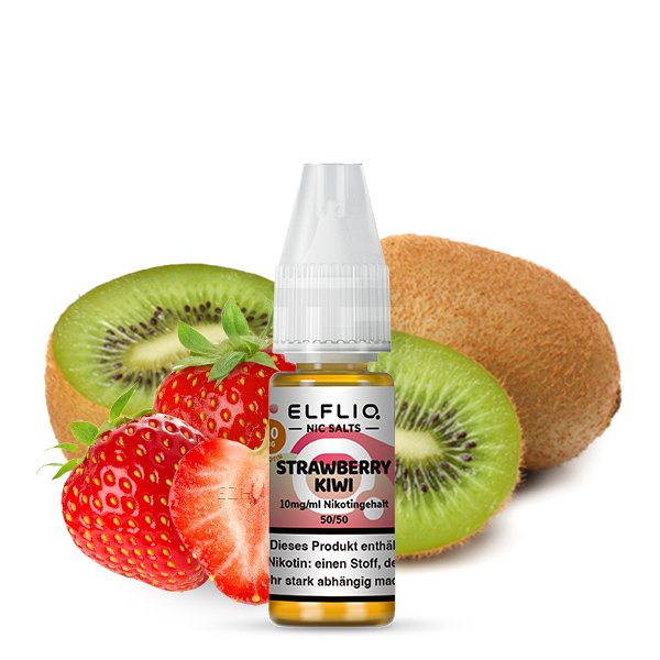 Elfbar - ElfLiq - 10ml - Strawberry Kiwi | Nikotinsalz-Stärke : 10mg Elfbar - ElfLiq - 10ml - Strawberry Kiwi | Nikotinsalz-Stärke : 10mg