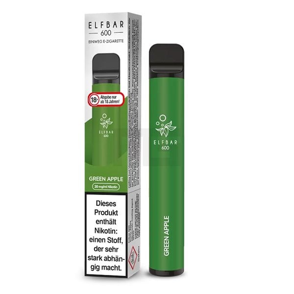 Elf Bar 600 Einweg E-Zigarette - Green Apple - 20mg