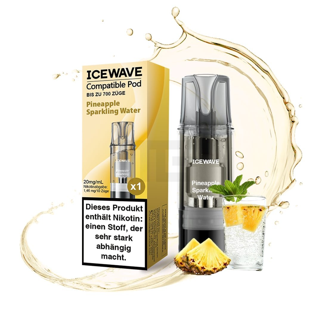 ICEWAVE - Prefilled Pod - 2ml - 3er Pack - Pineapple Sparkling Water