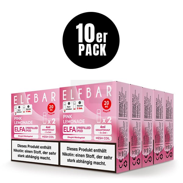 Elfbar - ELFA - Prefilled Pod - 2ml - 2er Pack - Pink Lemonade Elfbar - ELFA - Prefilled Pod - 2ml - 2er Pack - Pink Lemonade