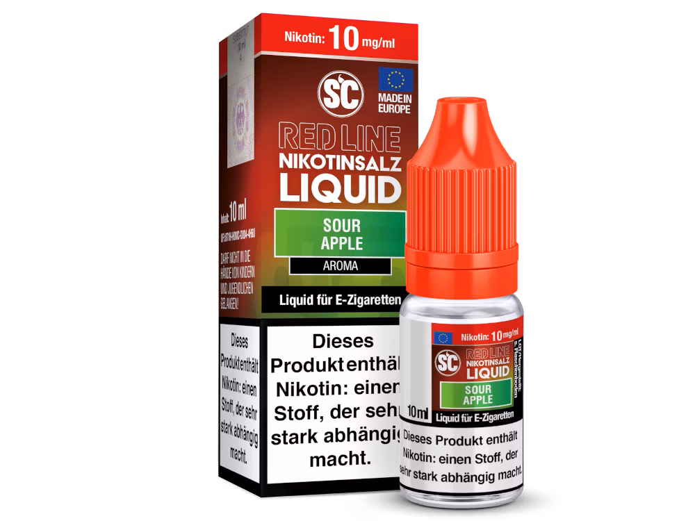 SC Red Line - Nikotinsalzliquid - 10ml - 10mg - Sour Apple SC Red Line - Nikotinsalzliquid - 10ml - 10mg - Sour Apple