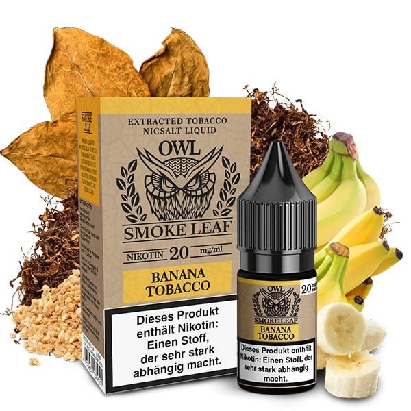 owl-smoke-leaf-banana-tobacco-10ml-20mg-1 OWL Smoke Leaf - Banana Tobacco - Nikotinsalz Liquid - 10ml - 20mg