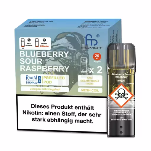 Randm Tornado - Prefilled Pod - Blueberry Sour Raspberry - 2er Pack 