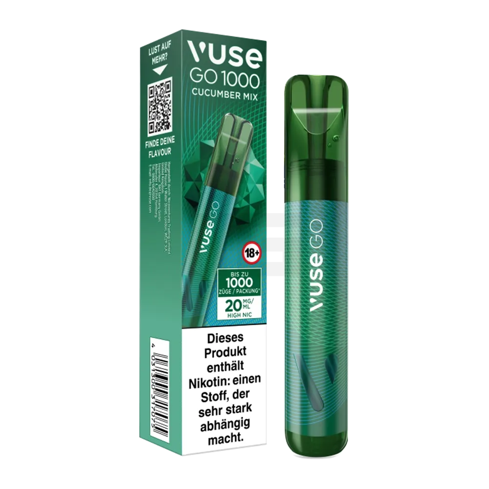 Vuse - Go 1000 - Einweg E-Zigarette - Cucumber Mix | Nikotinsalz-Stärke : 20mg