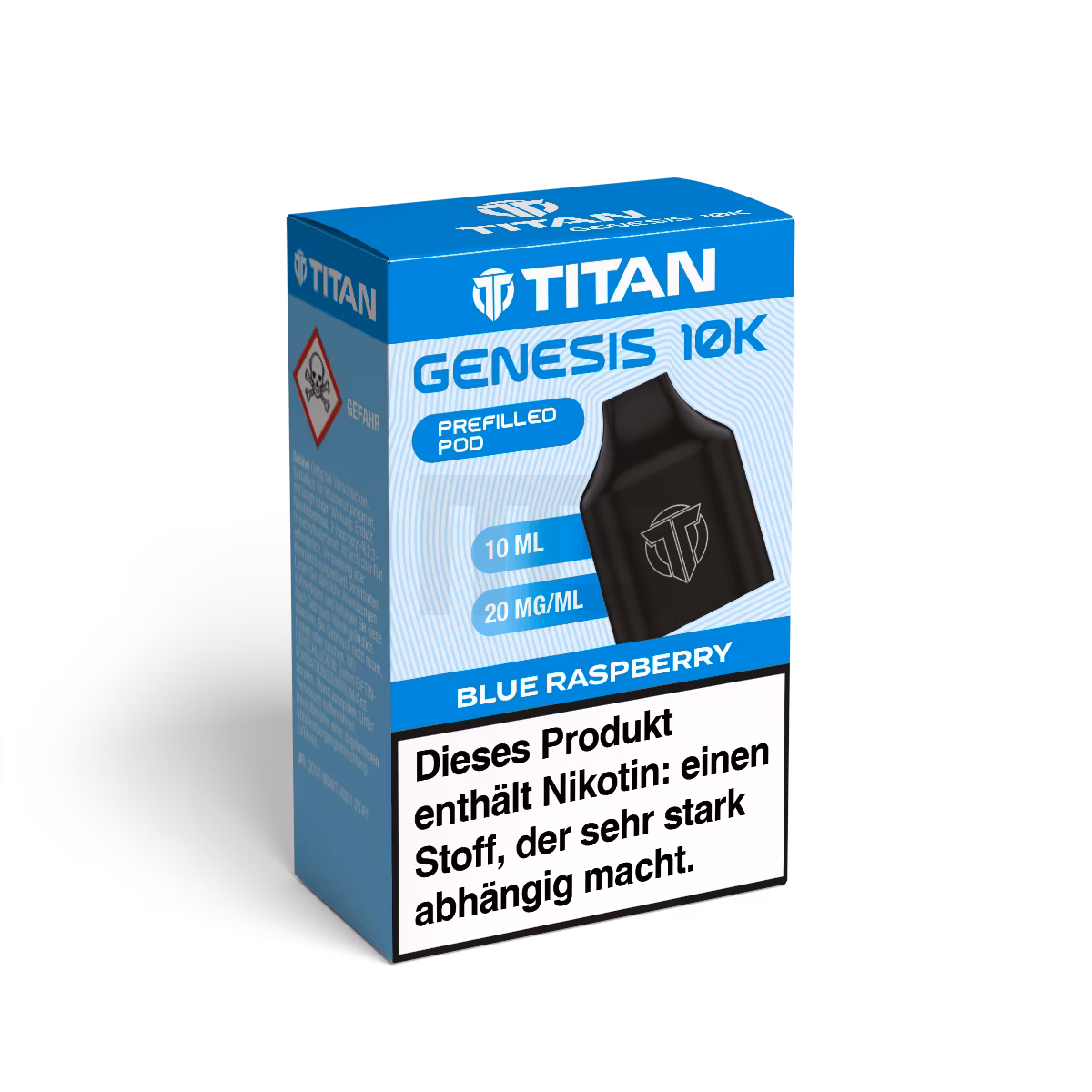 TITAN - Genesis 10K - Nachfüllbehälter - Blue Raspberry - 20mg TITAN - Genesis 10K - Nachfüllbehälter - Blue Raspberry - 20mg