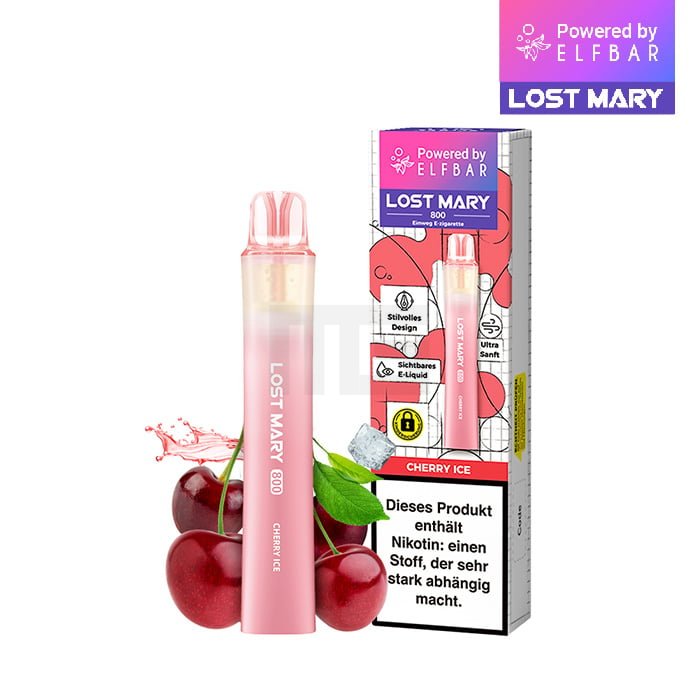 Lost Mary - LM800 - Einweg E-Zigarette - Cherry Ice - 20mg